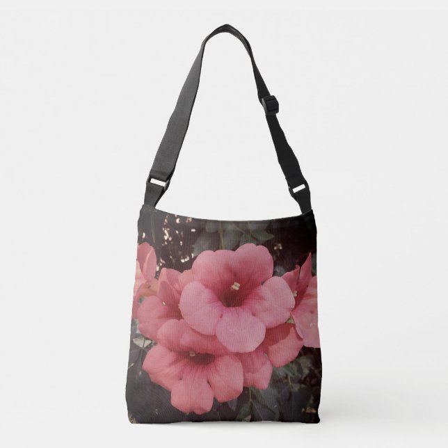 Pink Fluer  All-Over-Print Cross Body Bag (Front)