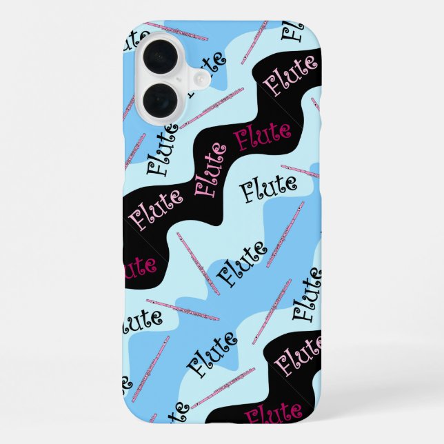 Pink Flute Pattern iPhone Case (Back)