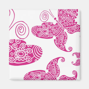 Pink Flutter Magnet