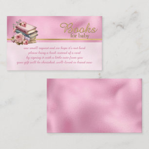 Pink Foil Look and Pretty Books for Baby  Enclosure Card