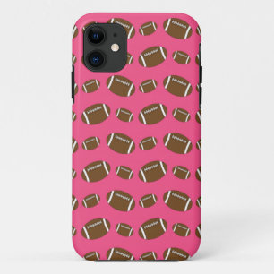 Pink footballs pattern iPhone 11 case