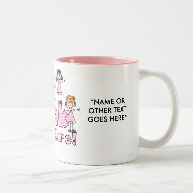 Pink For a Cure Customizable Mug (Right)