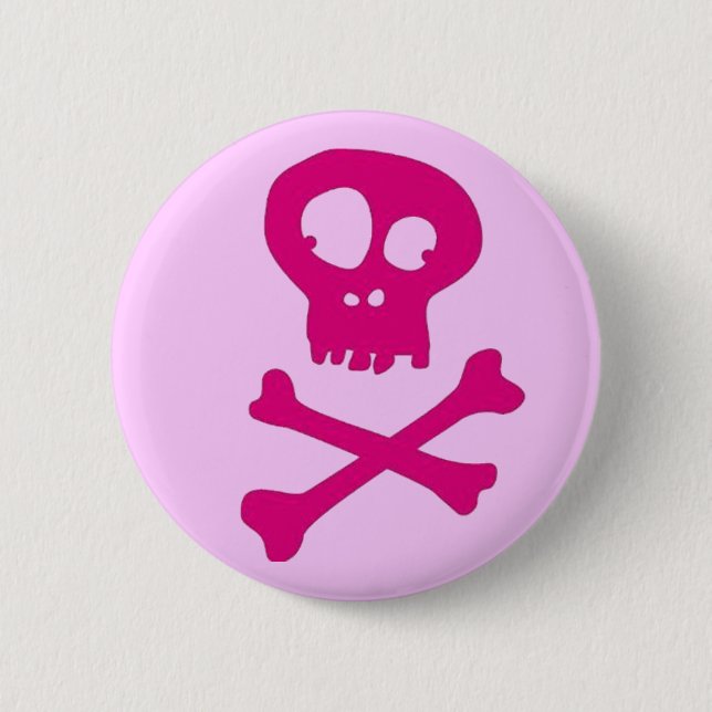 Pink for Halloween - 2 Inch Round Button (Front)