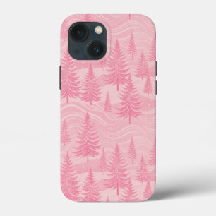 Pink Forest Christmas iPhone 13 Mini Case