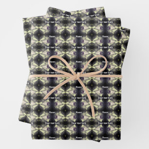 Pink Foxglove Flower Black And White Personalized Wrapping Paper Sheet