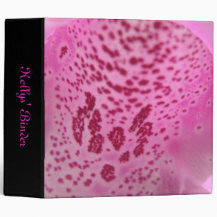 Pink Foxglove Petal Custom Binder
