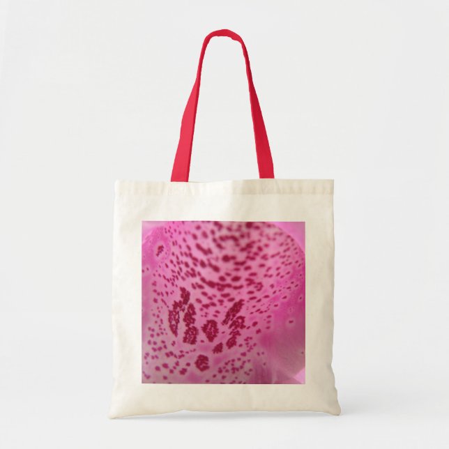 Pink Foxglove Petal Tote Bag (Front)