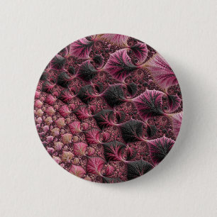 Pink Fractal 2 Inch Round Button