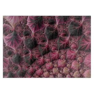 Pink Fractal Cutting Board