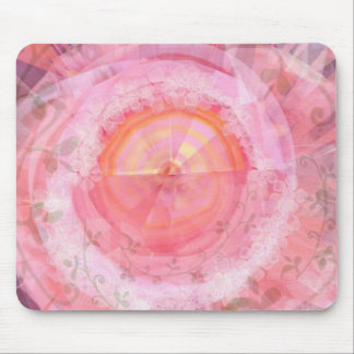 Pink "fractal" design mouse pad