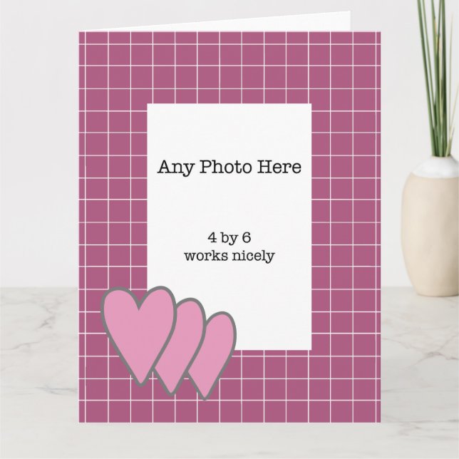 Pink Frame Around Your Photo Card (Front)