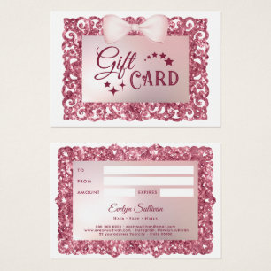 Pink Frame Bow Gift Card