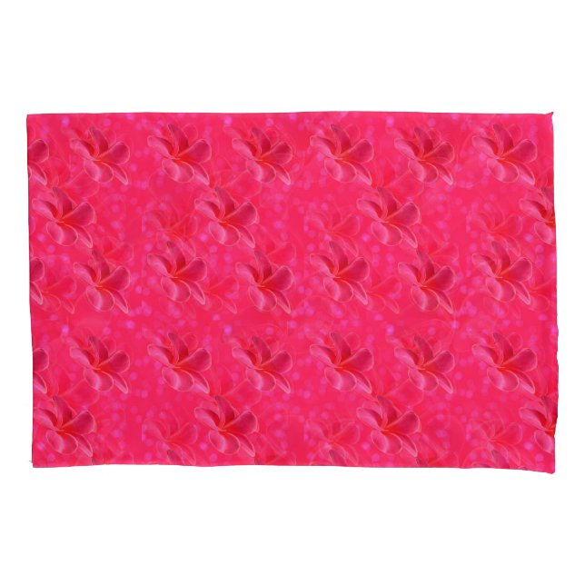 Pink Frangipani Blush Pattern, Pillowcase (Front)