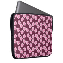 Pink Frangipani Flower Pattern Electronics Bag