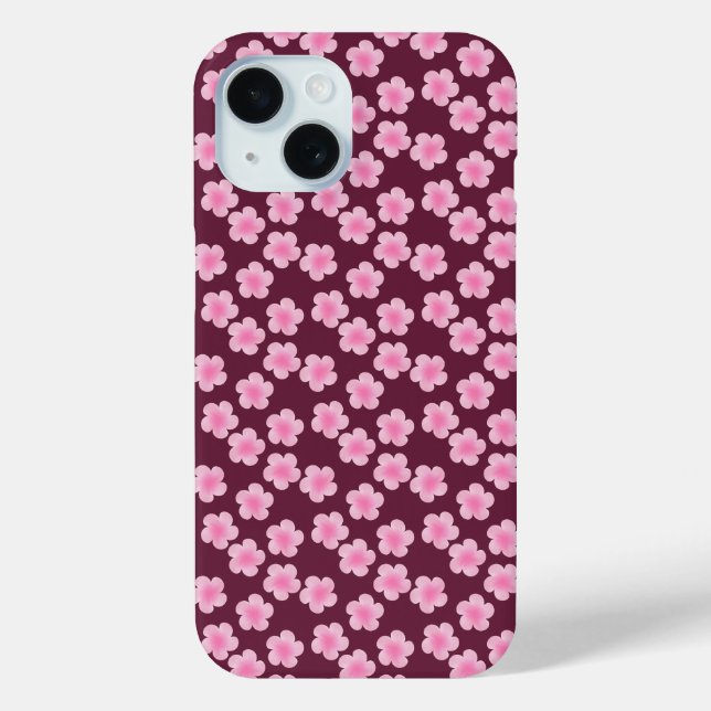 Pink Frangipani Flower Seamless Pattern Case-Mate iPhone Case (Back)