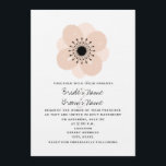 Pink French Anemone Wedding Invitation<br><div class="desc">A simple yet elegant wedding invitation featuring an illustration of a pink  French anemone flower at top centre.  Personalize the text with details of your occasion.</div>