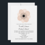 Pink French Anemone Wedding Invitation<br><div class="desc">A simple yet elegant wedding invitation featuring an illustration of a pink  French anemone flower at top centre.  Personalize the text with details of your occasion.</div>