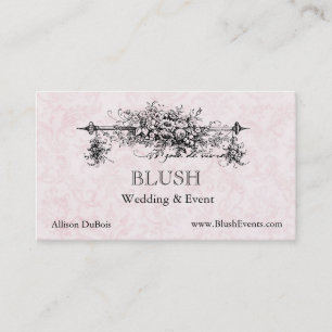 Pink French Damask Business Card