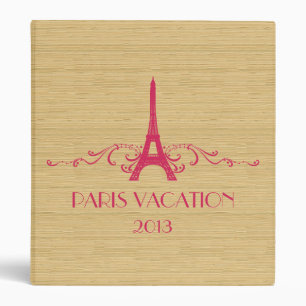 Pink French Flourish (1 inch) Binder