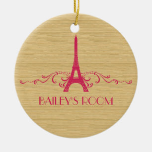 Pink French Flourish Ornament