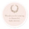 Pink French Monogram Baby Shower Favour Sticker