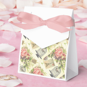 Pink French Theme Vintage Paris Party Favour Boxes