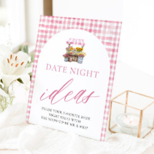 Pink Fresh Off The Market Date Night Ideas Sign