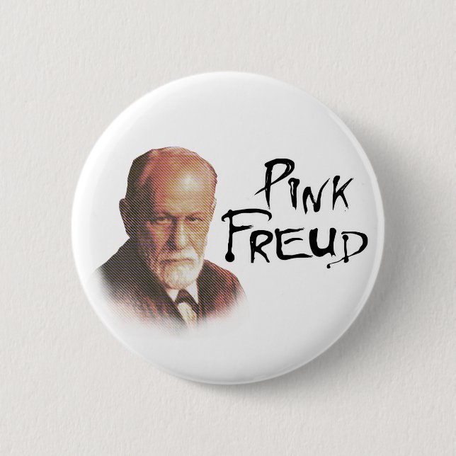 Pink Freud 2 Inch Round Button (Front)