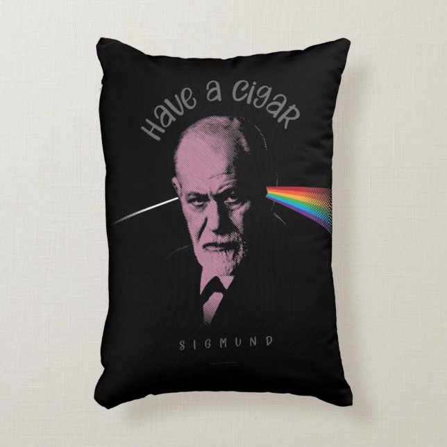 Pink Freud (Have A Cigar) Accent Pillow (Front(Vertical))