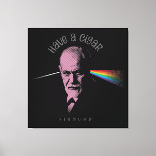 Pink Freud (Have A Cigar) Canvas Print