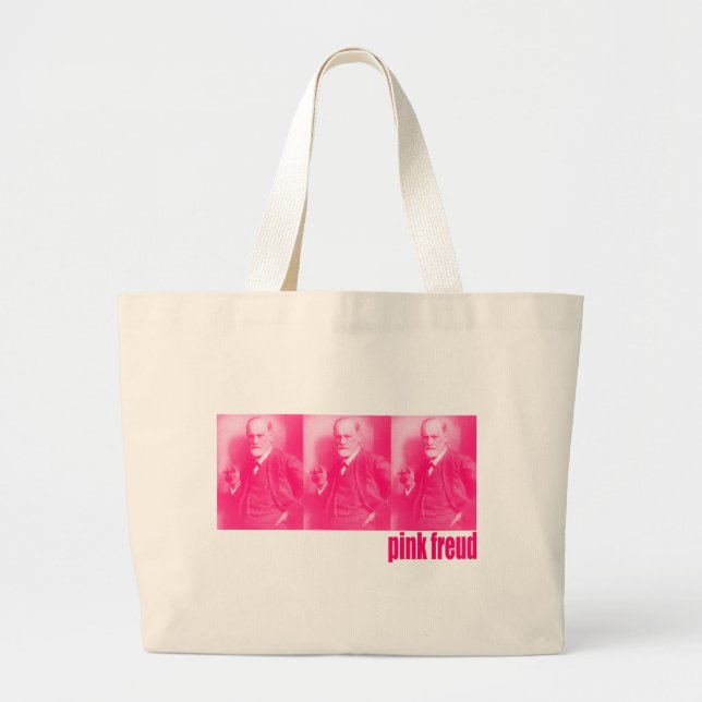 Pink Freud Large Tote Bag (Front)