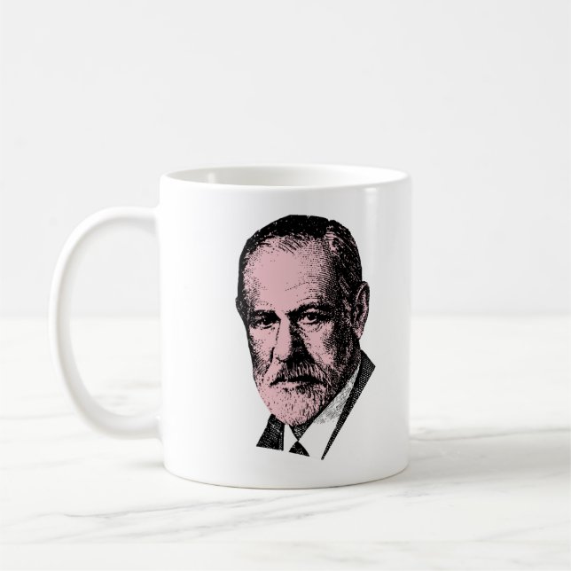 Pink Freud Sigmund Freud Coffee Mug (Left)