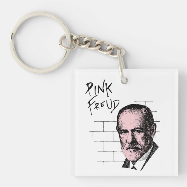 Pink Freud Sigmund Freud Keychain (Front)