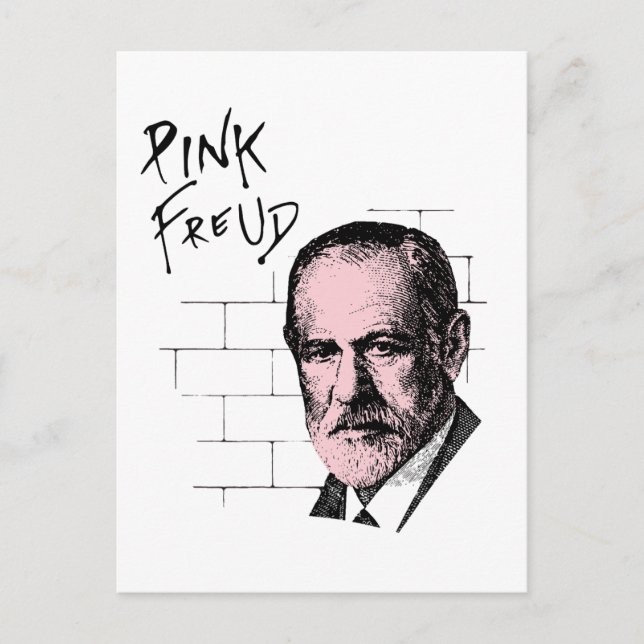 Pink Freud Sigmund Freud Postcard (Front)