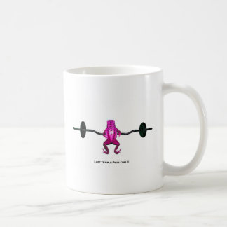 Pink Frog lifting Weights Coffee Mug