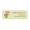 Pink Frog Monogram Letter F Kids Address