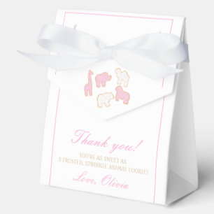 Pink Frosted Animal Cookie party party guest  Favor Box