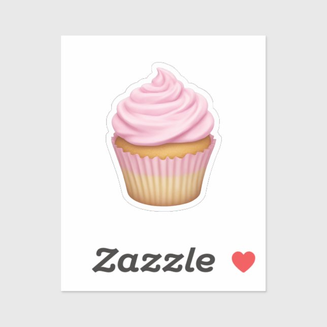 Pink Frosted Cupcake Emoji  (Sheet)