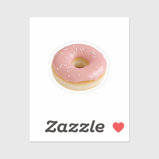 Pink Frosted Doughnut with Sprinkles (Sheet)