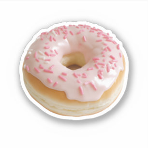 Pink Frosted Doughnut with Sprinkles