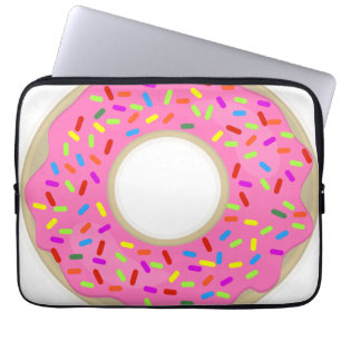 Pink Frosting Cute Doughnut Laptop Sleeve