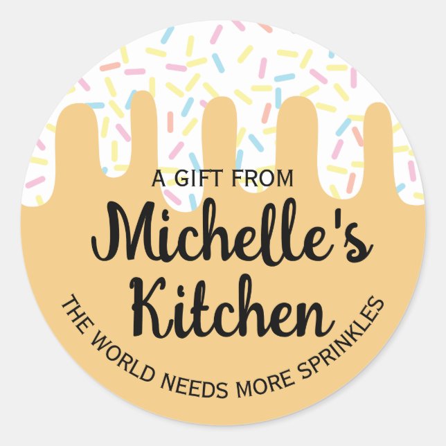pink frosting sprinkles bakery sticker (Front)