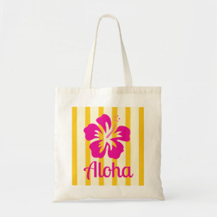 Pink Fuchsia Aloha Vibrant Bold Tropical Hibiscus  Tote Bag