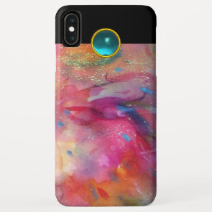PINK FUCHSIA BLUE ABSTRACT Aquamarine iPhone XS Max Case