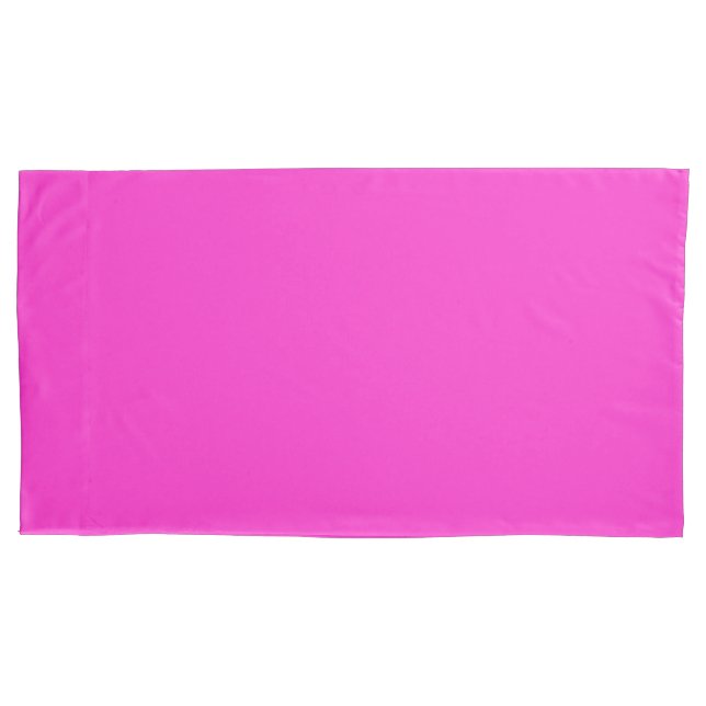 Pink Fuchsia colour Easily Customize This Pillowcase (Front-Left)