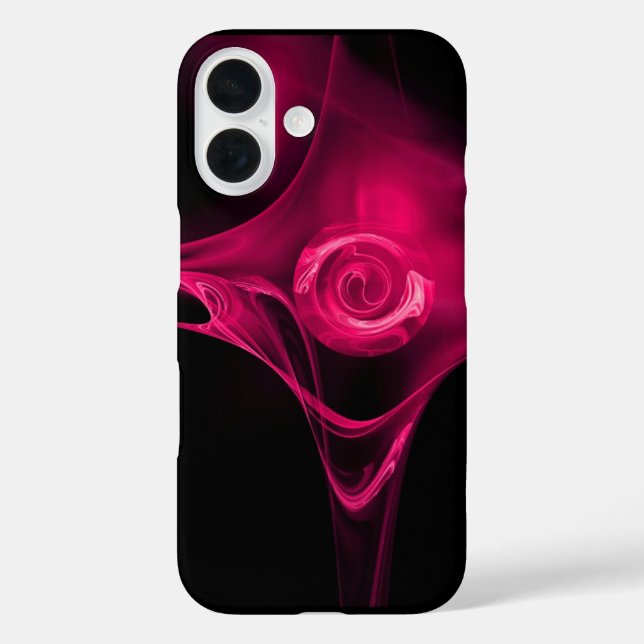 PINK FUCHSIA FRACTAL ROSE Case-Mate iPhone CASE (Back)