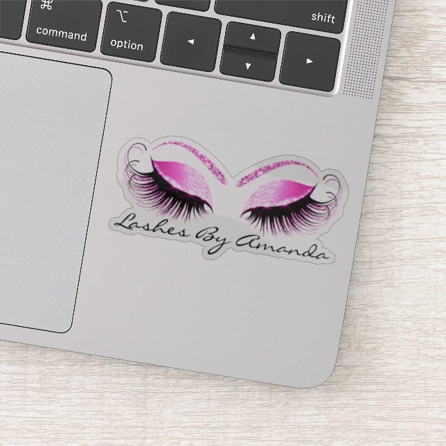 Pink Fuchsia Makeup Artist Lashes Extension Studio (Detail)