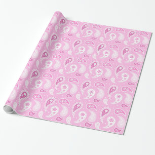 Pink Fuchsia Paisley Pattern Wrapping Paper