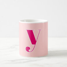 Pink & Fuchsia Personalized Monogram Initial 