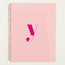 Pink & Fuchsia Personalized Monogram Initial 